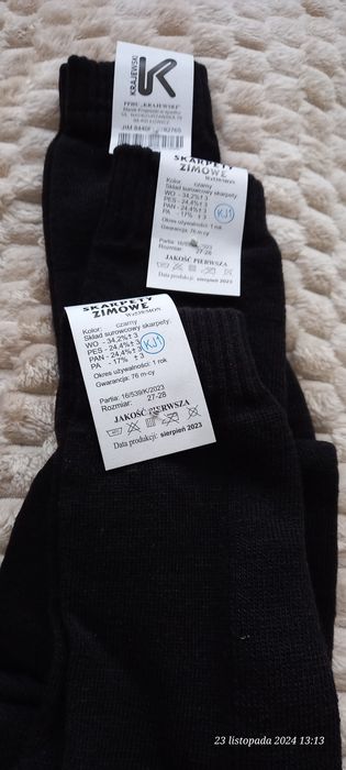 Skarpety zimowe wojskowe