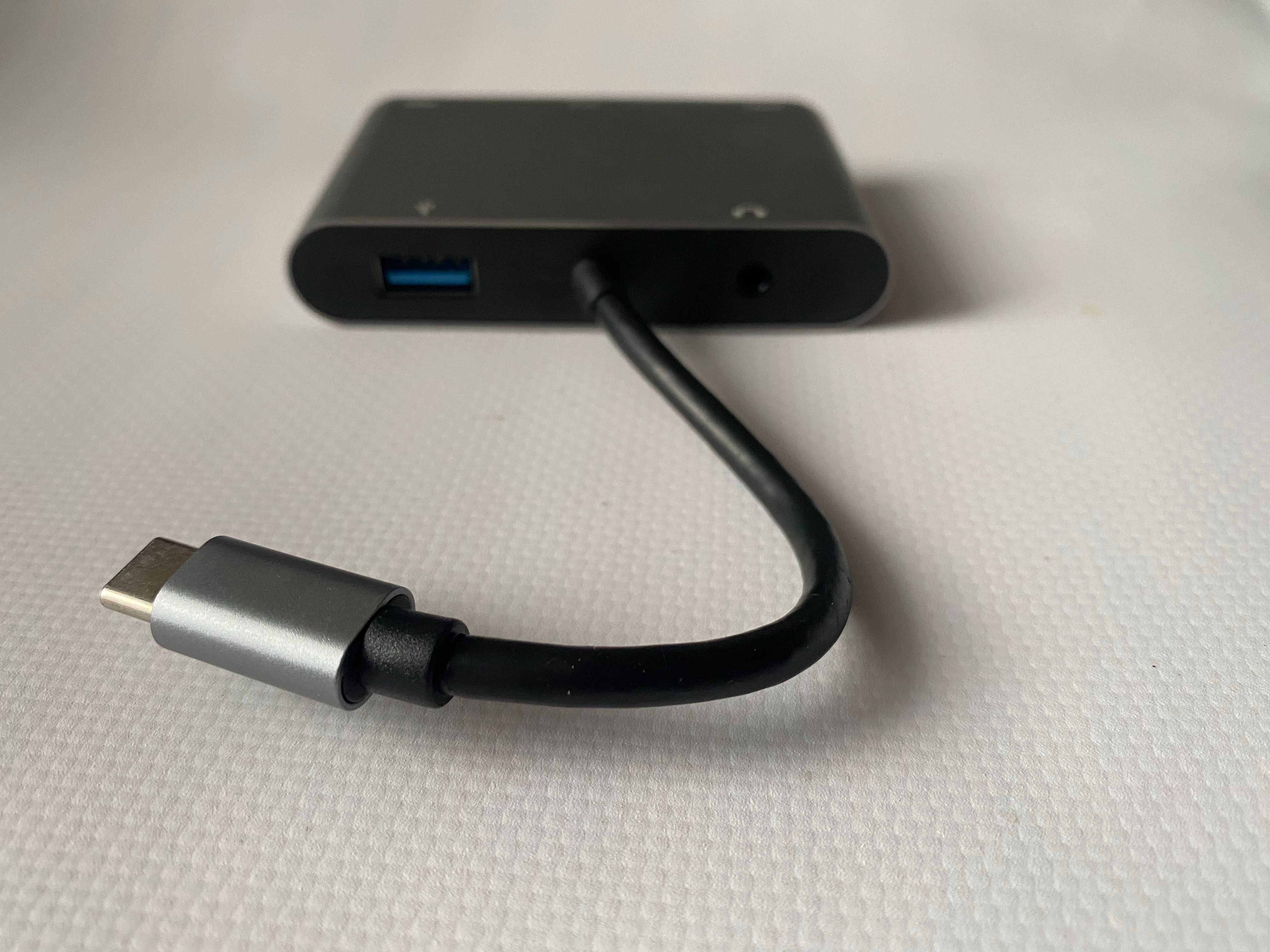 Переходник 4K USB-C HUB PD+HDMI+VGA+USB 3.0 +AUX  5 in 1
