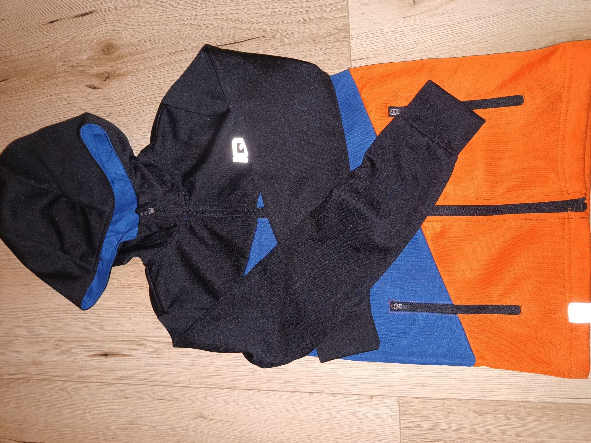 Bluza termiczna pomarańczowo niebieska róż 140