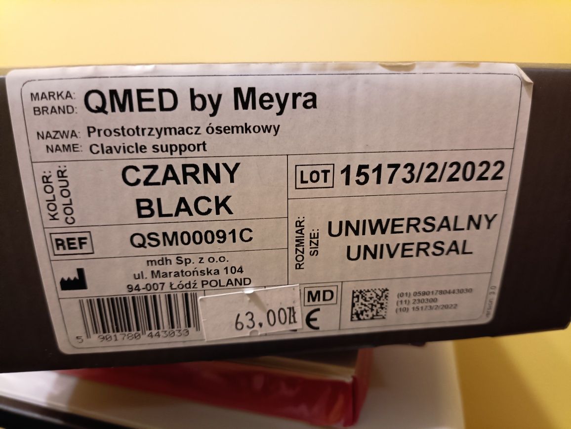 Prostotrzymacz ósemkowy, orteza, stabilizator obojczyka