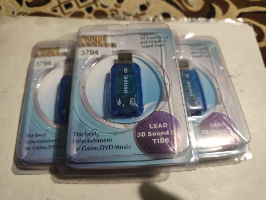 Звукова карта USB 3D 5,1sound нова.