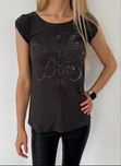 Only  koszulka bluzka t-shirt  XS 34  grafitowy damska