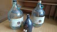 5szt Butelki baniaki Gąsior balon szklane i ceramiczne na wino
