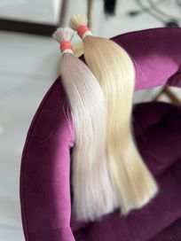 Naturalne Wlosy słowiańskie blond perłowy 52cm