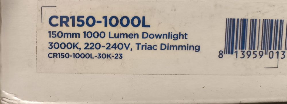 Lampa oprawa sufitowa Downlight Cree 1000 lumenów 3000k cr150