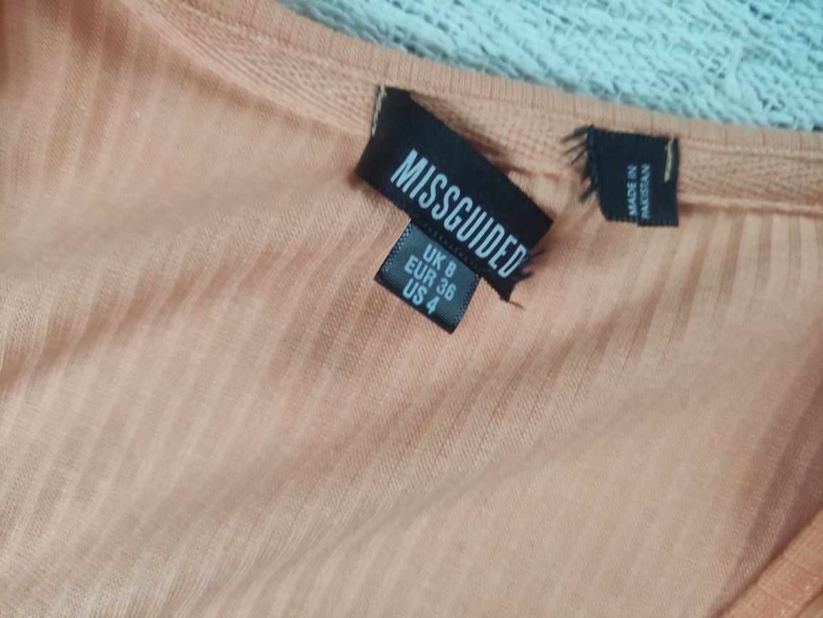 Sukienka MIDI pomarańczowa, 36, Missguided
