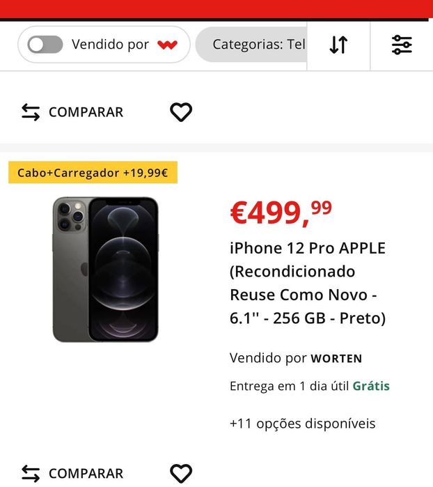 iPhone 12 Pro 256 desbloqueado sem riscos ou reparações ou stresses