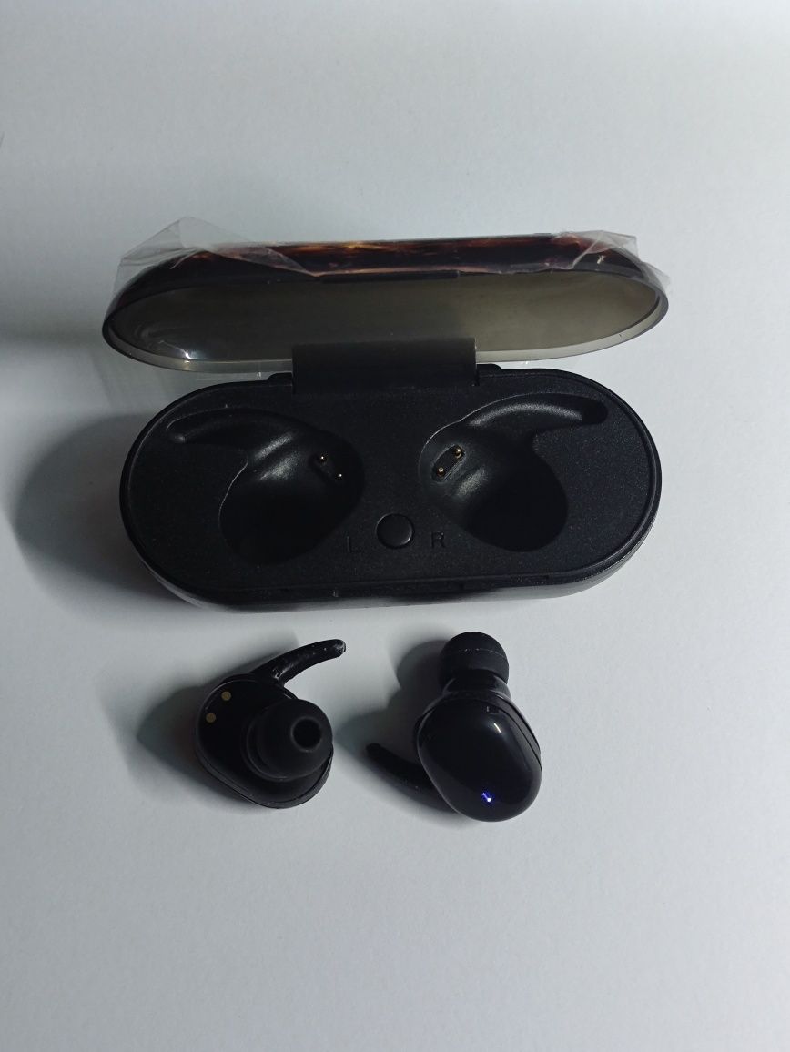 Słuchawki bluetooth, bezprzewodowe z zaczepami, do biegania.USZKODZONE
