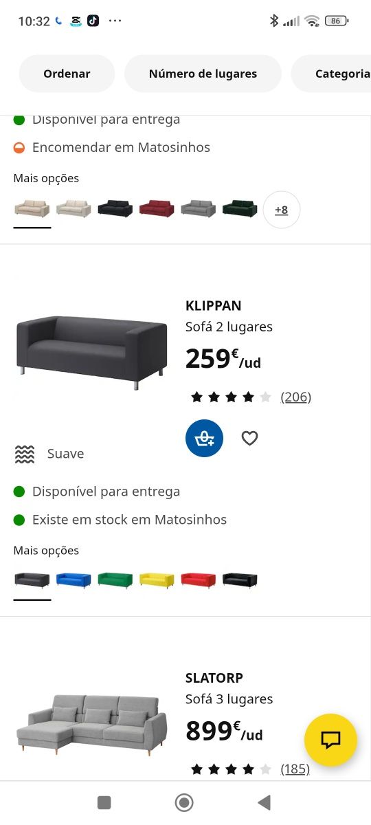 Sofá IKEA totalmente como novo