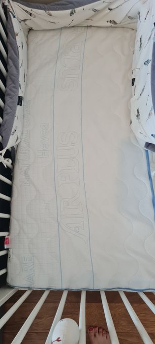 materac lateksowy Hevea Baby 120x60 +Łóżeczko niemowlęce Ikea