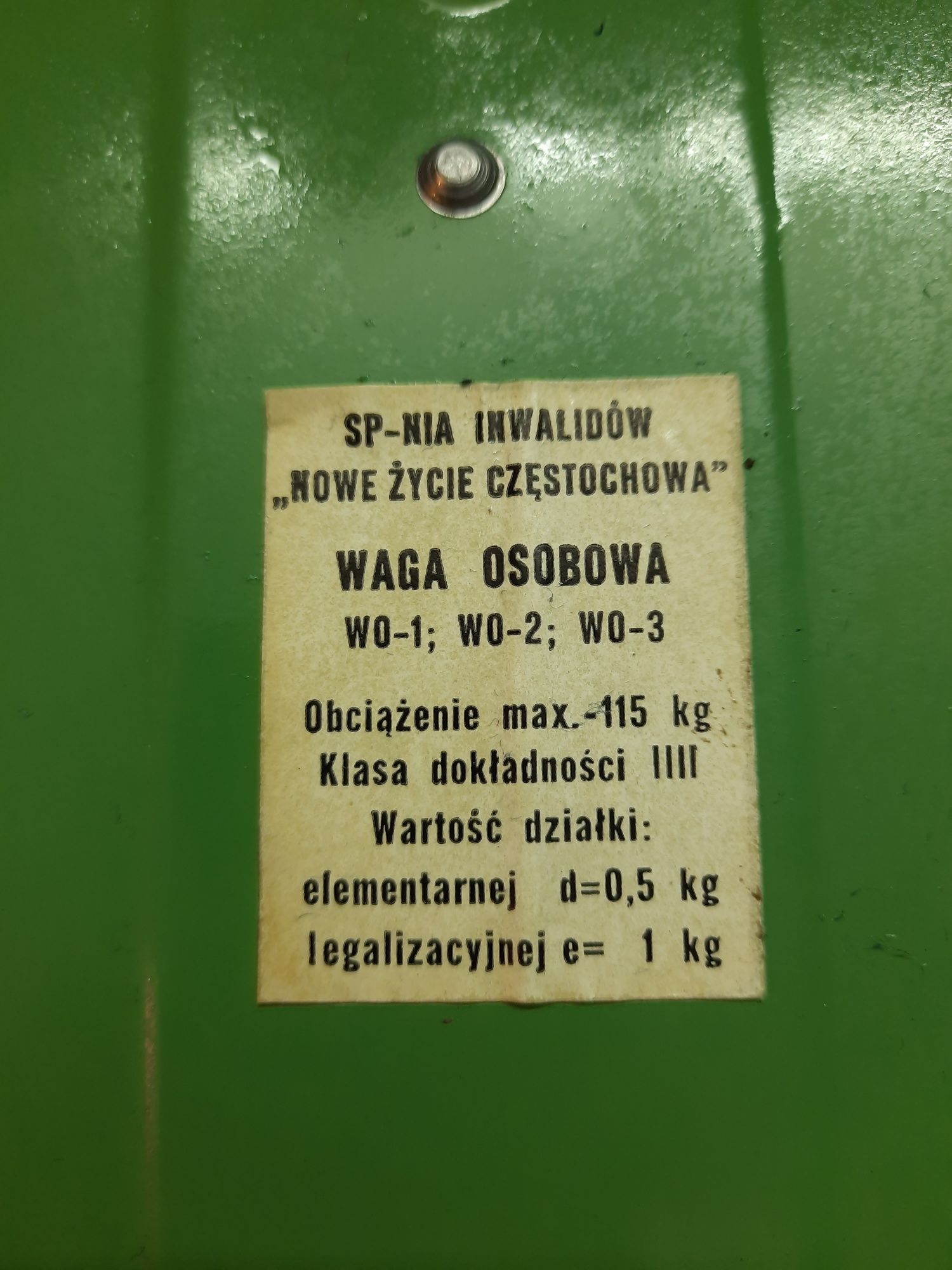 Waga łazienkowa retro PRL vintage Inowag Spółdzielnia Nowe Życie
