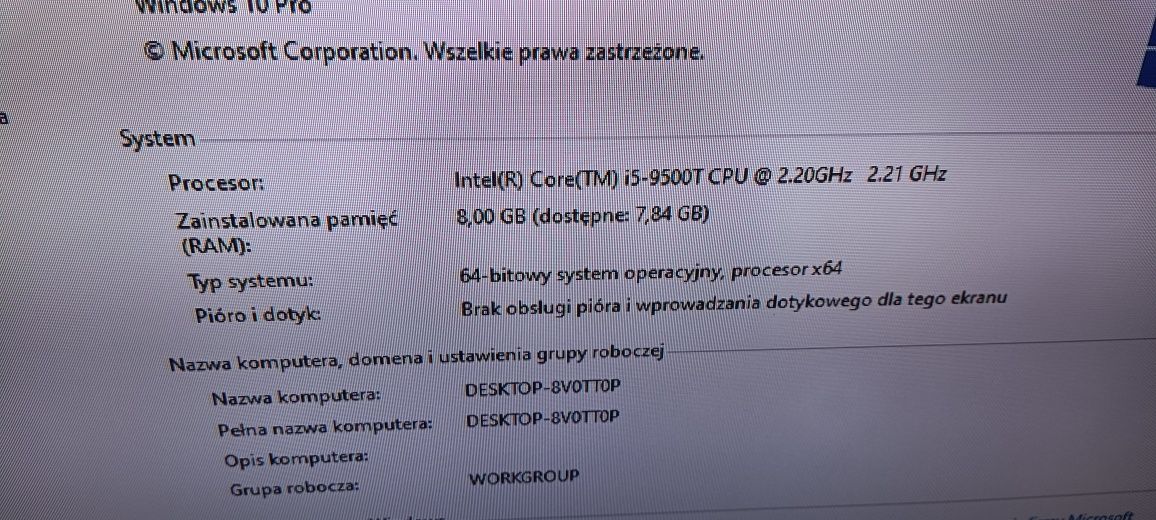 HP ProDesk 400 G5 mini i5-9500T 1TB

procesorem Intel Core i5 9. g