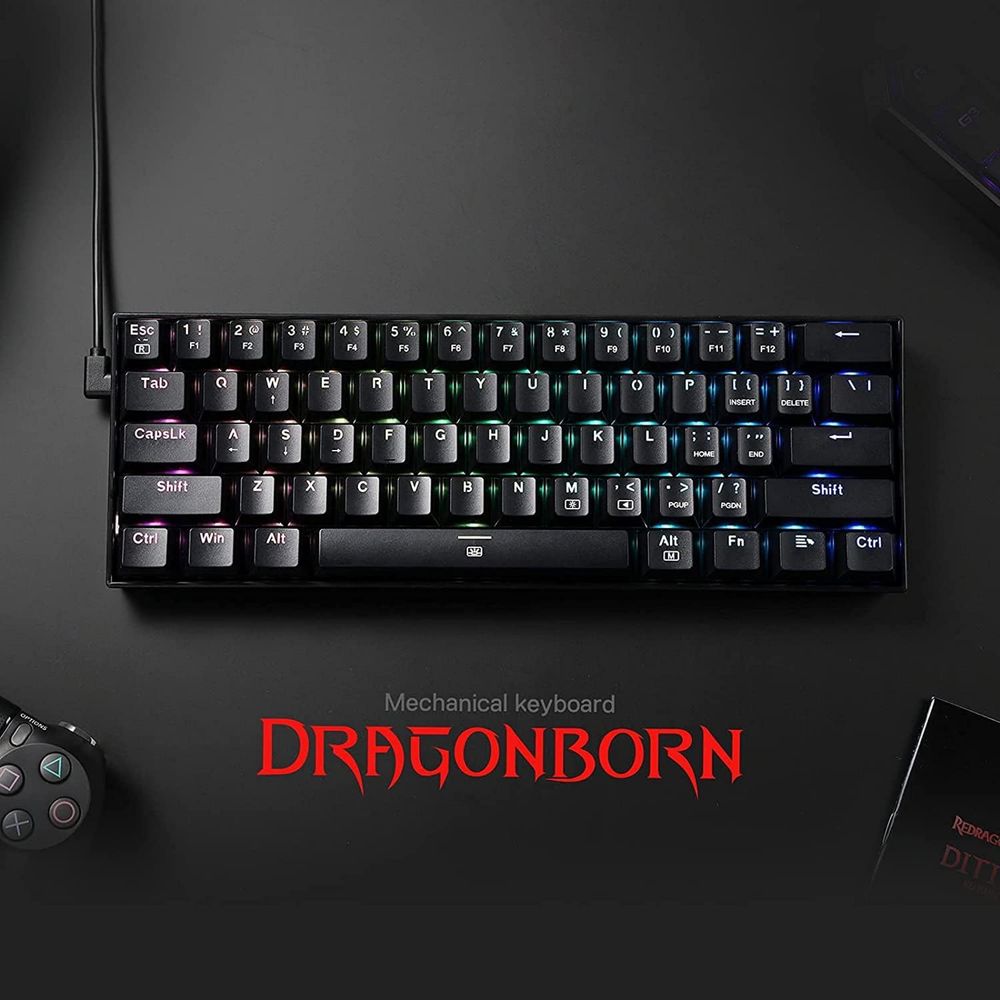 Redragon K630 Dragonborn 60% Z przełącznikiem w kolorze brązowym