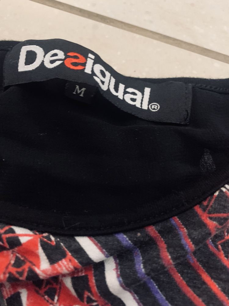 Desigual oversize bluzka/tunika, wzory jak obraz 3D M extra stan