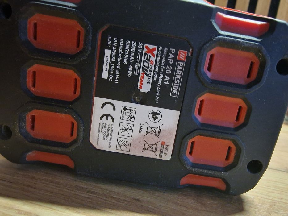 Akumulator Parkside 2ah Uszkodzony