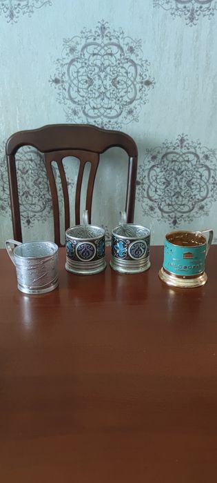 Подстаканники мельхиор, алюминий СССР