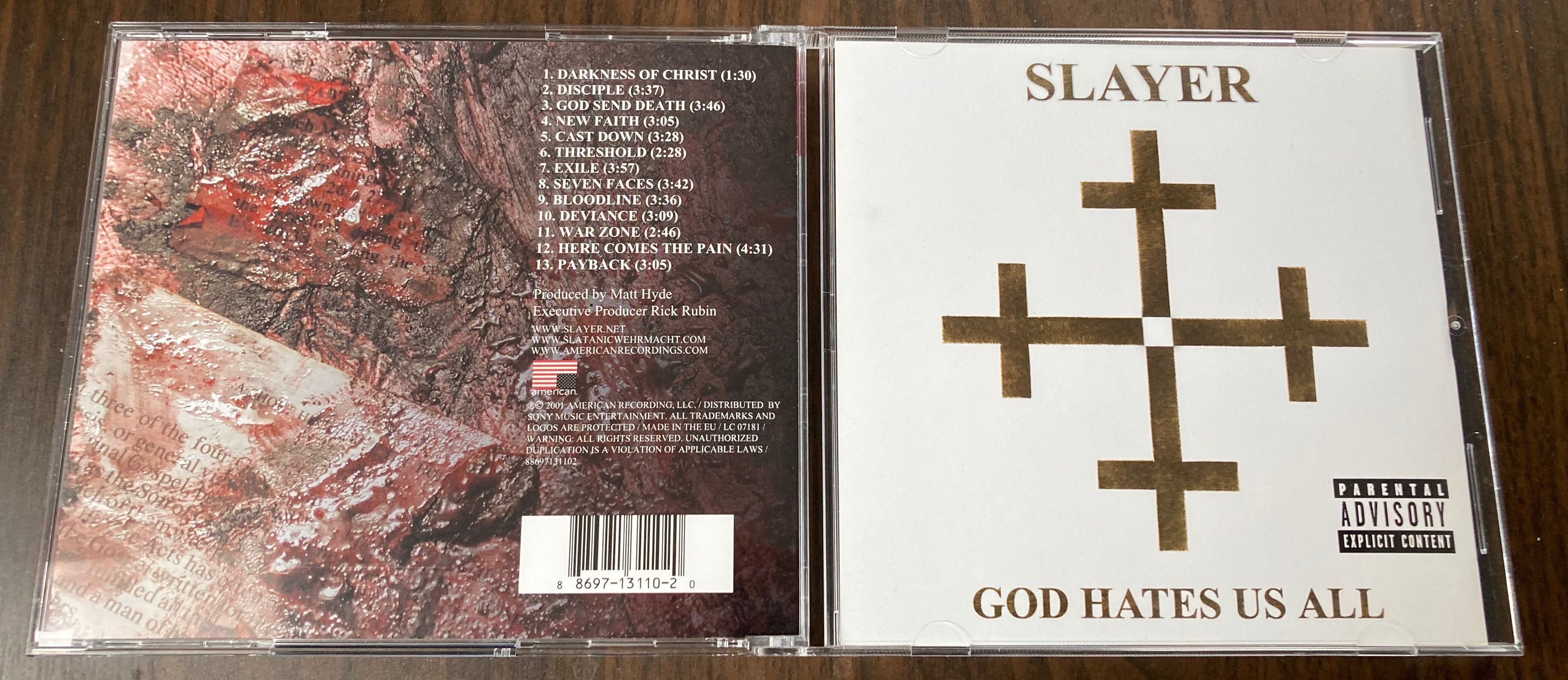 Slayer "God Hates Us All" CD