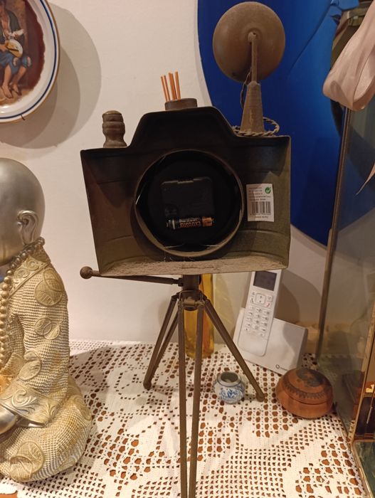 Máquina fotográfica relogio
