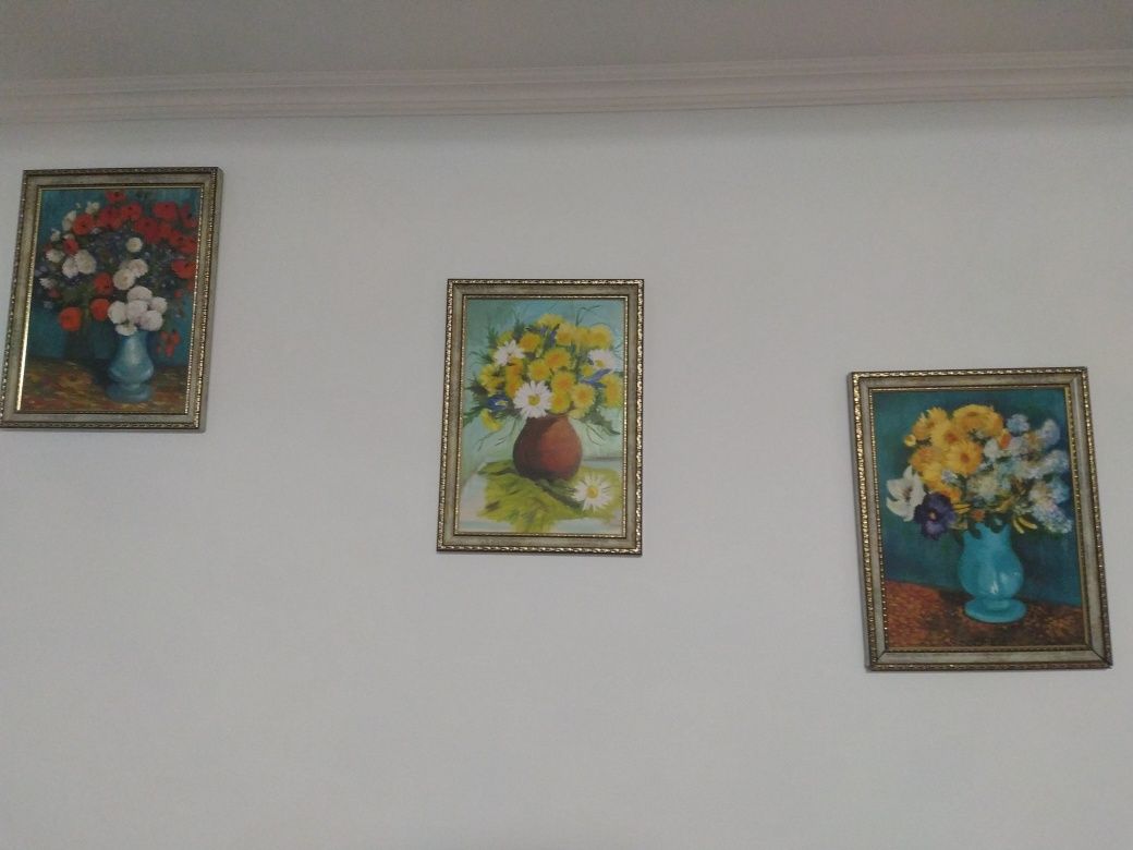 Картины триптих картина цветы масло