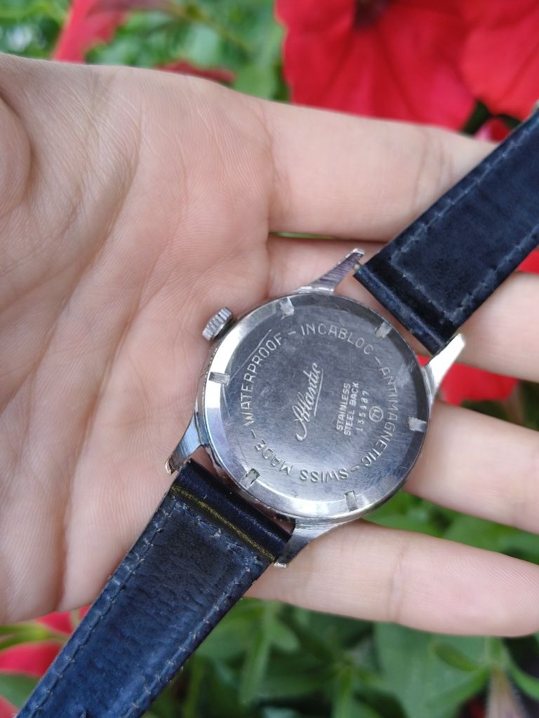 Zegarek męski klasyk Atlantic Worldmaster 21 kamieni z paskiem