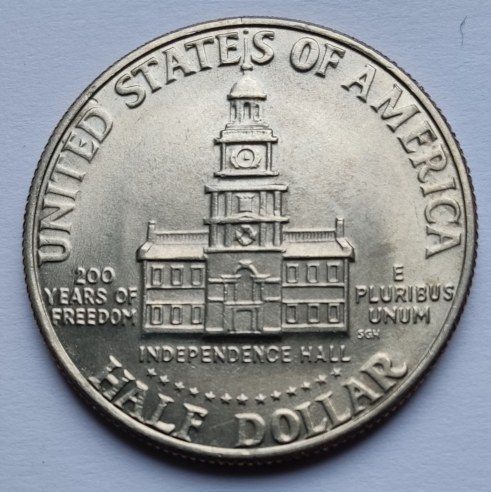 1/2 dolara half dollar  1976