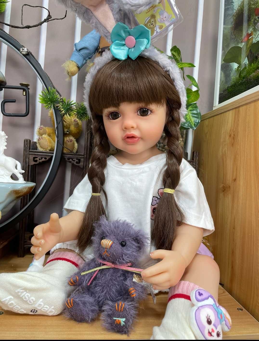 2) Кукла- младенец BZDOLL Реалистичная мягкая Кукла Реборн 55см