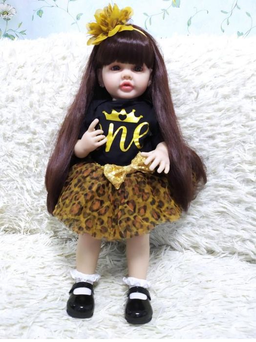Лялька реборн іграшка з шикарним волоссям