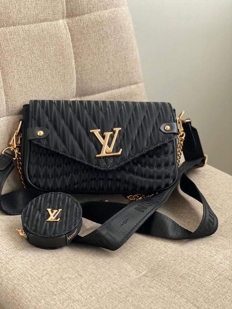 Сумочка LOUIS VUITTON черная  Сумка от LV для девушек  сумочка черная