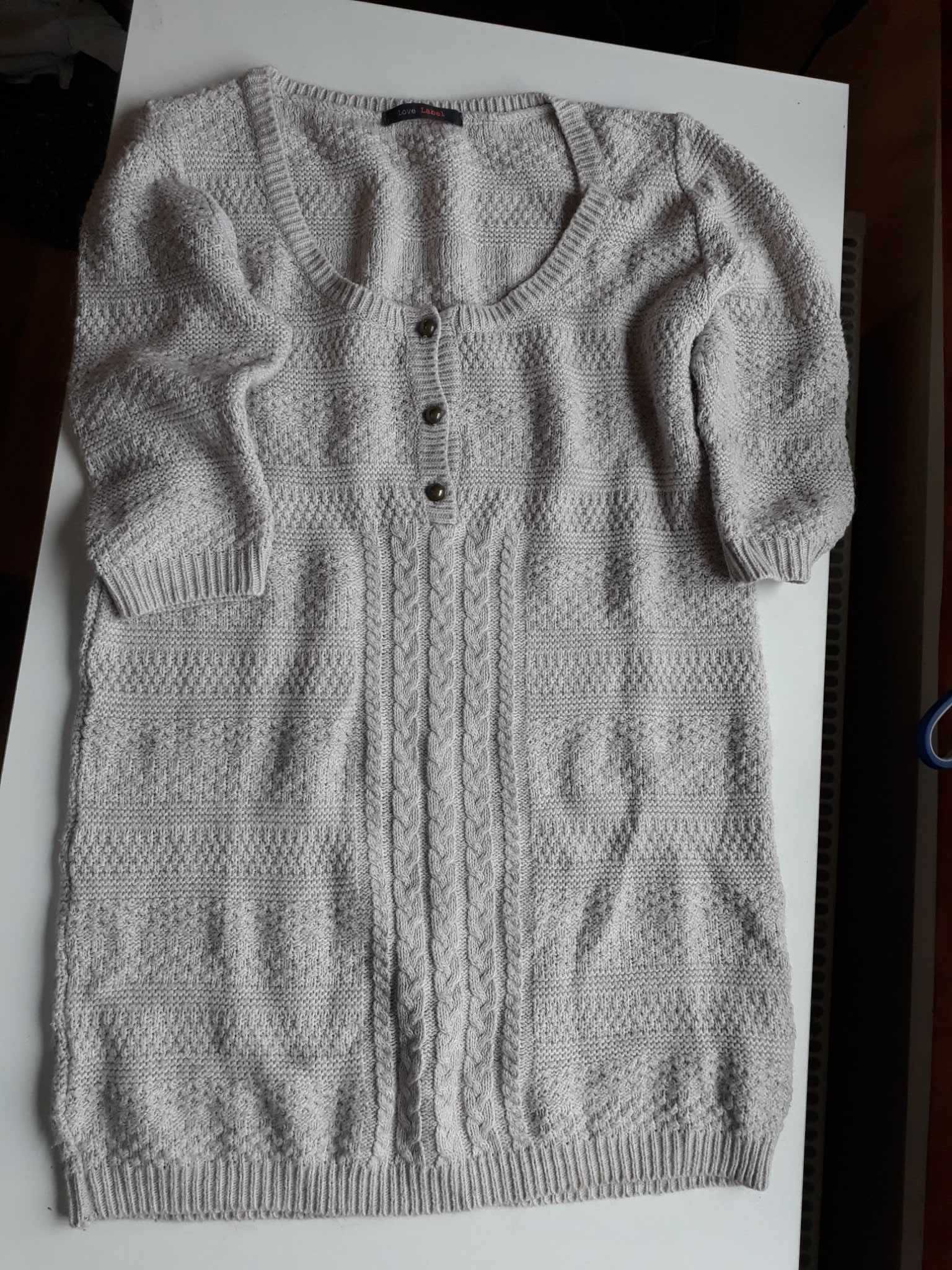 Sweterek/tunika w rozmiarze M/S rękaw 2/3