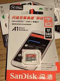 Karta pamięci microSD (SDXC) SanDisk 64gb UHS-I  A1