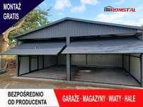 GRAFITOWY Garaż Blaszany 6x6 - Garaże Blaszane -Wiaty- Hale - Romstal