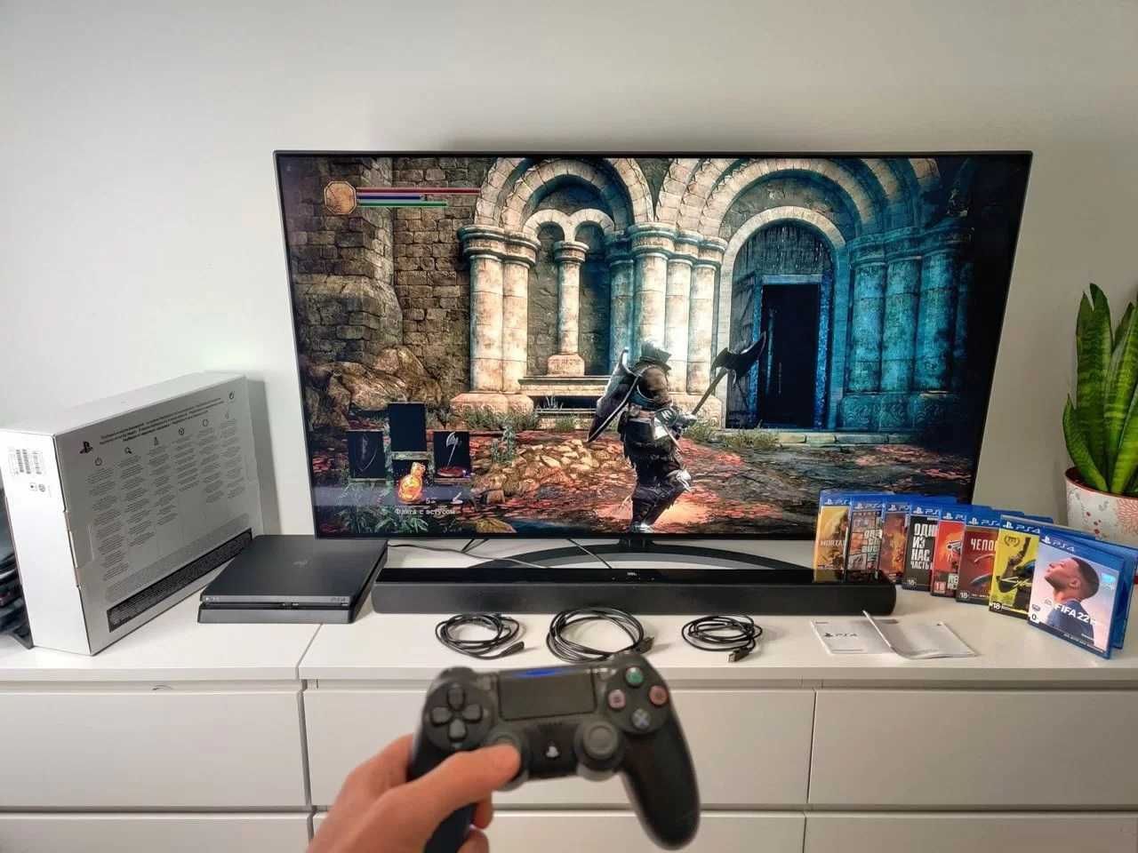 PS4 Slim/Sony playstation 4 slim 500Gb / Ідеал / Наложка