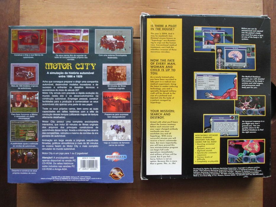 2 Jogos Computador Antigos - Motor City e Bodyworks