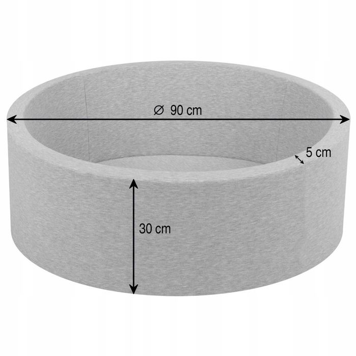 Suchy basen z kulkami Selonis 30x90 cm