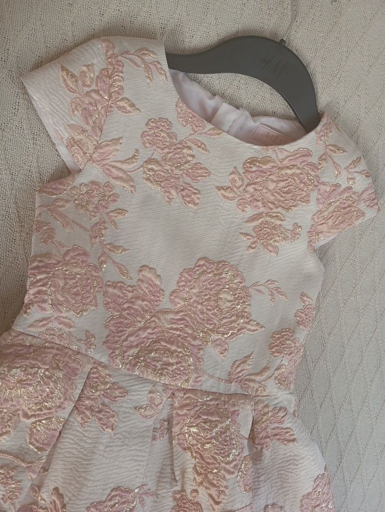 LIPSY 10lat niesamowita elegancka żakardowa sukienka wizytowa w kwiaty