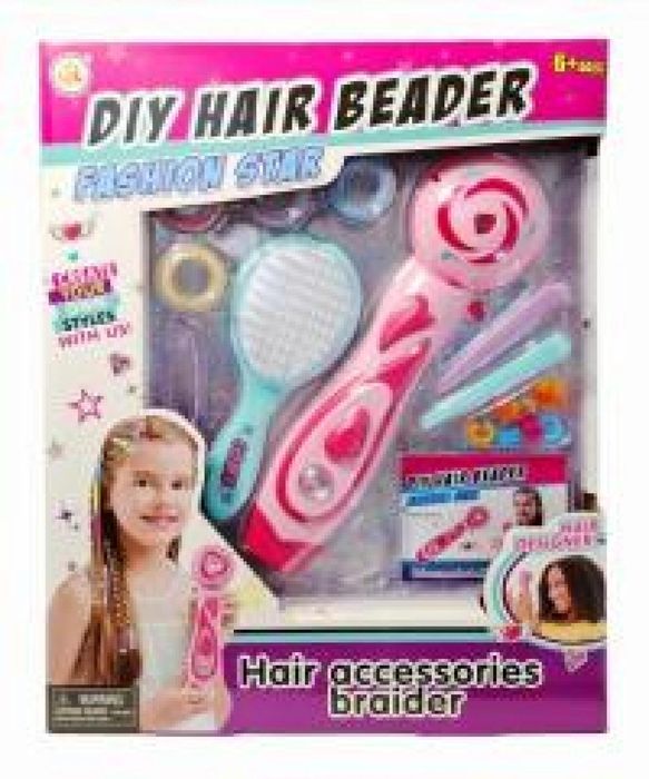 Maszynka do zaplatania koralików we włosy pudełko,