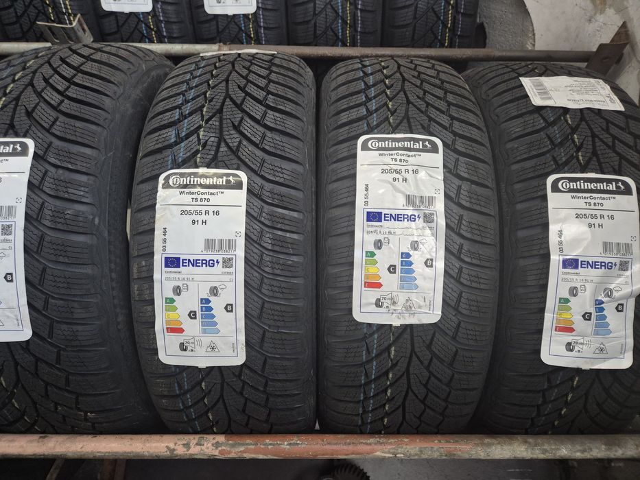 NOWE opony CONTINENTAL  205/55 R16 91H, 70db, zimowe, komplet