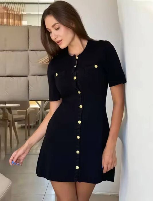 Нова чорна трикотажна сукня розмір S-M в стилі  H&M old money плаття