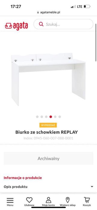 zestaw mebli agata replay