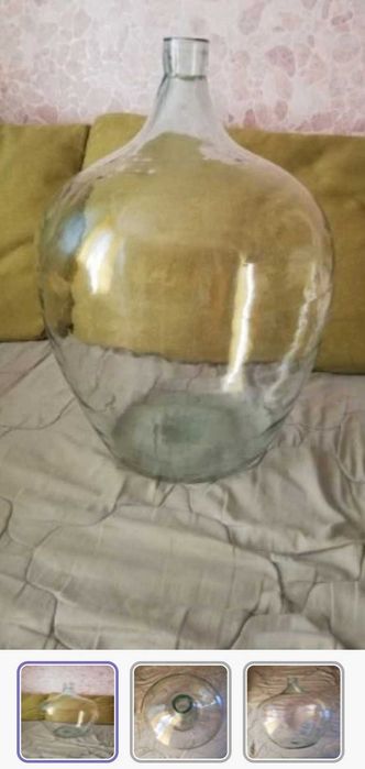 Gąsior dymion na wino wys. 50cm, poj. 30l ? grube szkło stan bdb