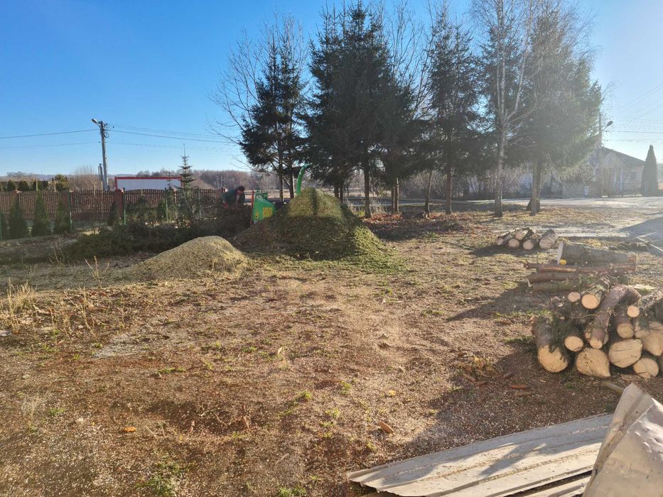 Usługi glebogryzarką separacyjną, zakładanie trawników, wycinka drzew