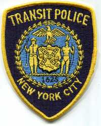 NYPD Transit Police Policja Metra naszywka sprzed 1995