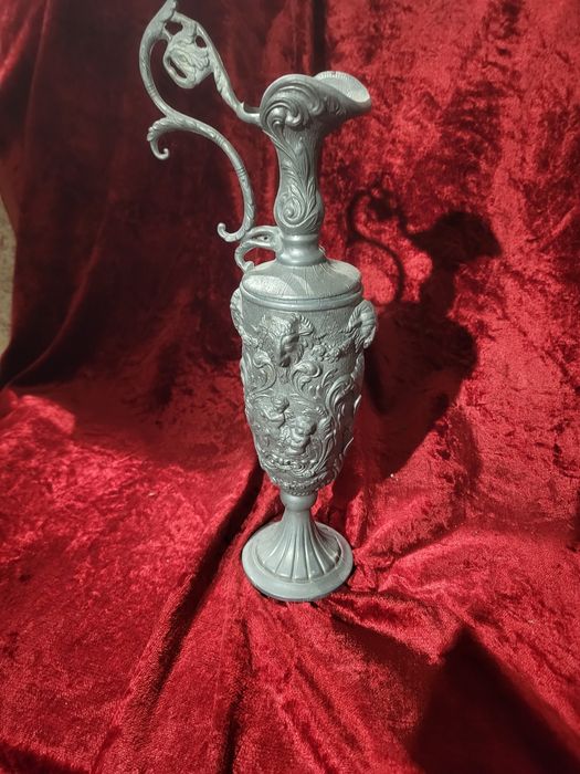 Cynowy kielich zdobiony czara ampułka wazon z cyny