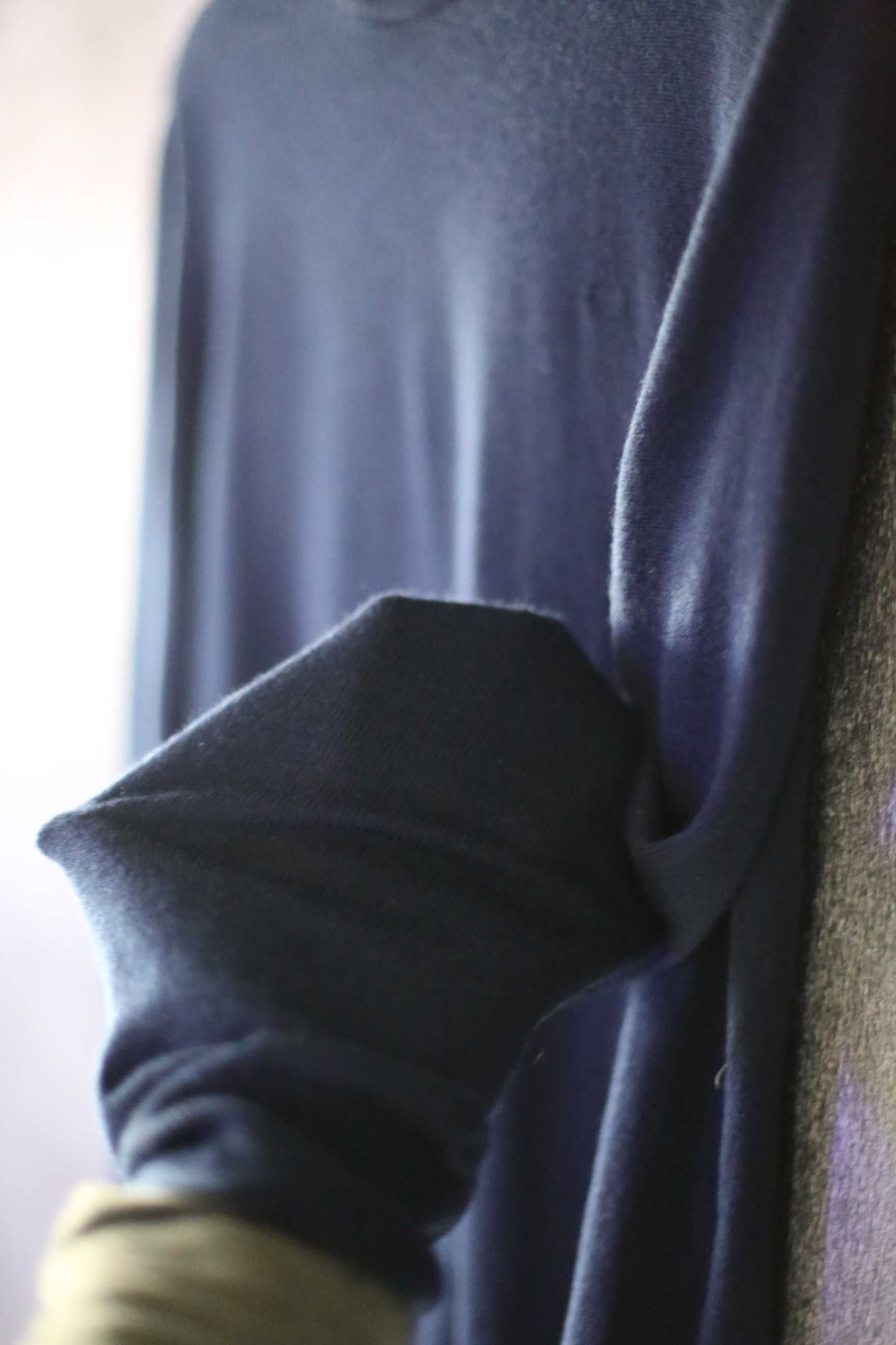 Sweter męski 100% wełna Moods of Norway rozmiar M ciemno granatowy