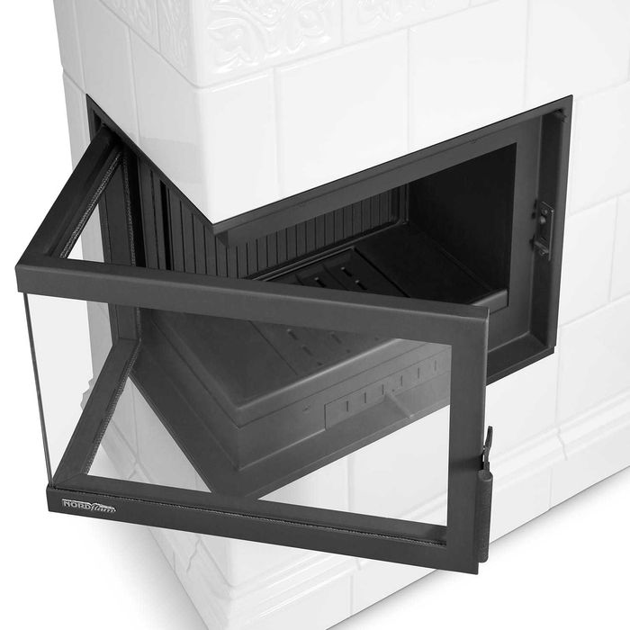 Piec kominek kaflowy narożny koza PORTO biały 13 kW EkoProjekt 2022