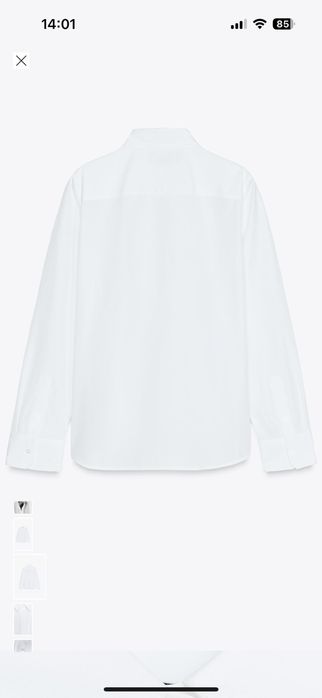 Біла сорочка Zara, розмір m