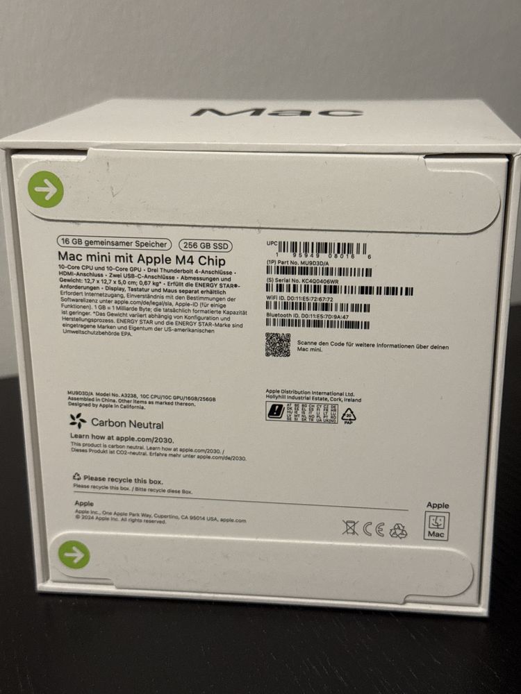 Mac mini M4 16ram 256GB
