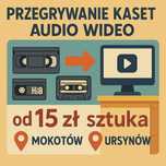Przegrywanie kaset VHS, Hi8 , Minidv ,Betacam Audio Ursynów Mokotów