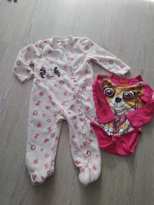 Zestaw śpiochy polar i body z długim rękawem r 80