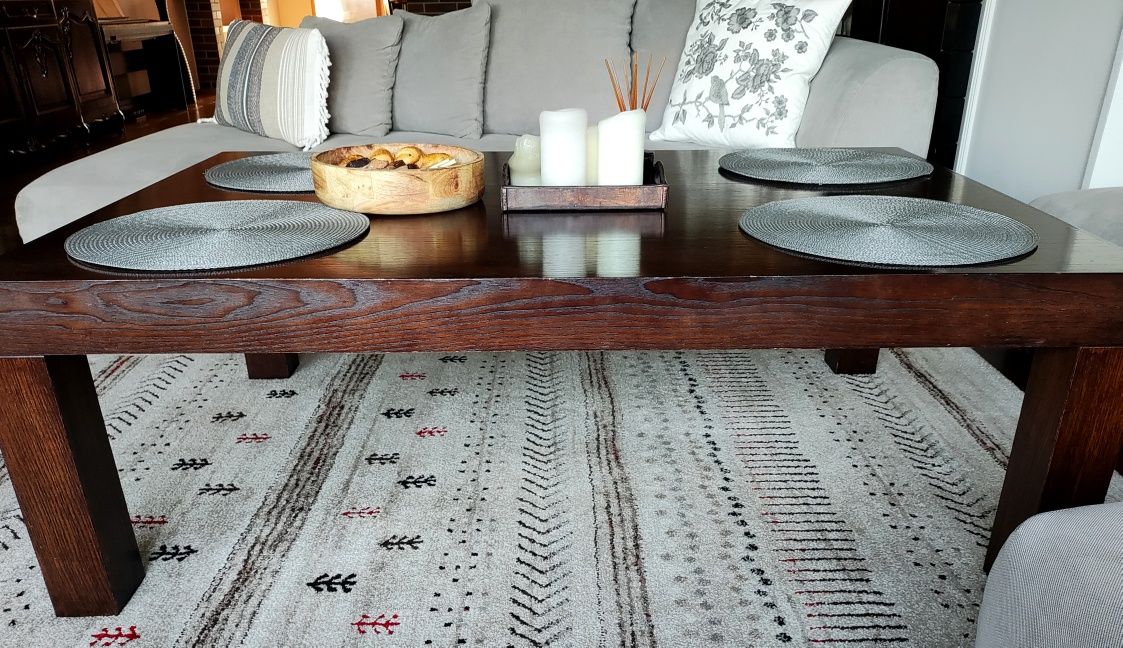 Stół drewniany rozsuwany 2m/3m 12 krzeseł tapicerowanych dąb wenge